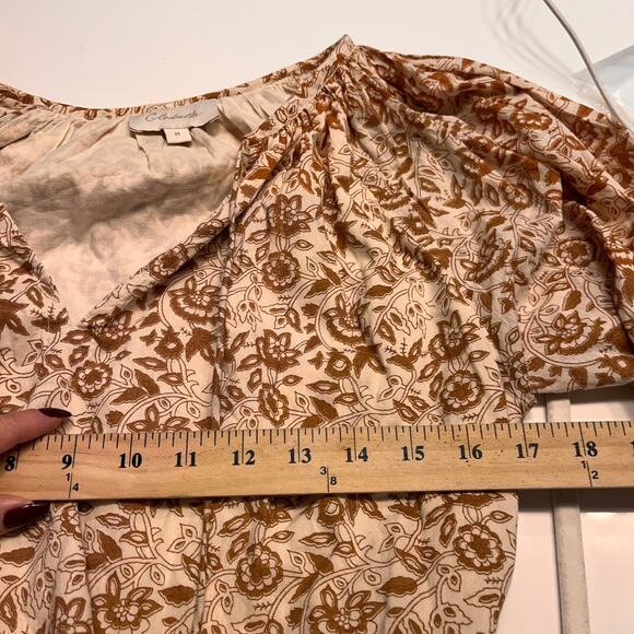 Cleobella Rosy Tamil Block Print Blouson Sleeves Mini Dress Size M - Picture 7 of 9